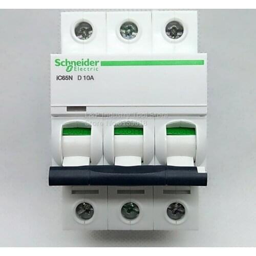 New Authentic Schneider Telemecanique IC65N 3P D10A A9F19310 Vacuum Mini Circuit Breaker MCB Acti 9 Type D