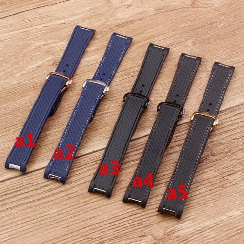 Watch accessories silicone rubber strap, curved end metal strap for Omega Seamaster 300 AQUA TERRA AT150 8900 tool