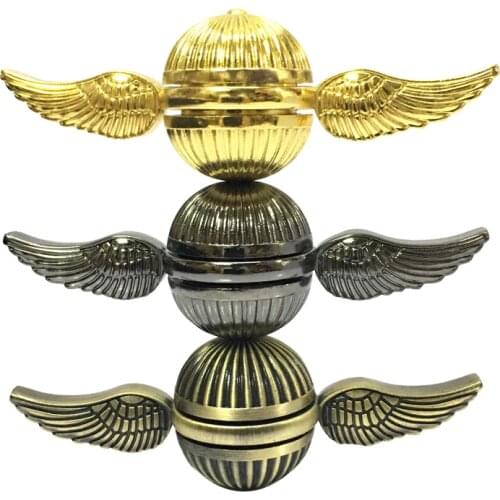 Retro Angel Wing Cupid 3rd Golden Snitch Fidget Spinner Hand Spinner For Autism ADHD Stress Toys With Gift Box