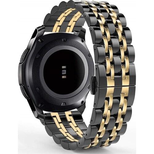 22mm Watch Band for Gear S3 bands Premium Stylish Stainless Steel Replacement wrist bracelet for samsung watch galaxy 46mm strap