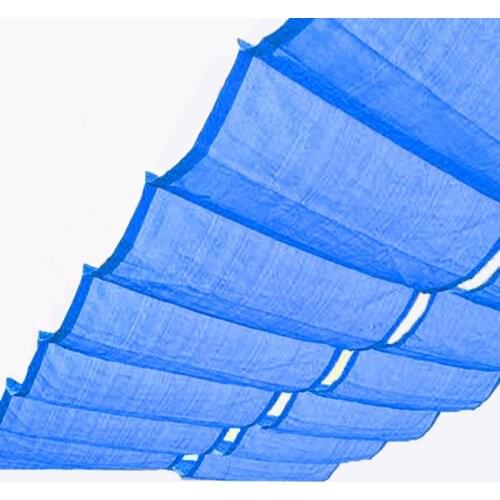 Customize Blue Wave Sun Shade Net Cloth Courtyard Pavilion Sun Sails Sun Room Canopy Shading Cloth Terrace Sunshade Nets