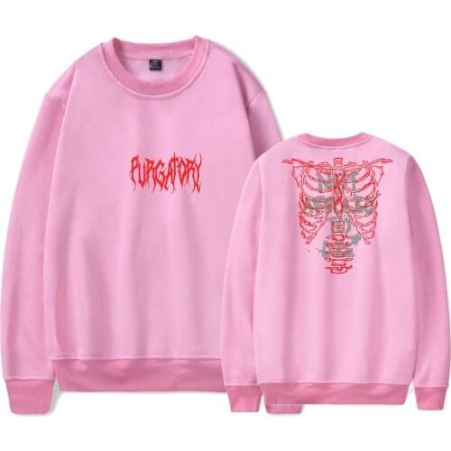 Vinnie Hacker Crew Neck Hoodie Letter Pattern Printed Harajuku Comfortable Cotton Unisex O-Neck Hoodie tops