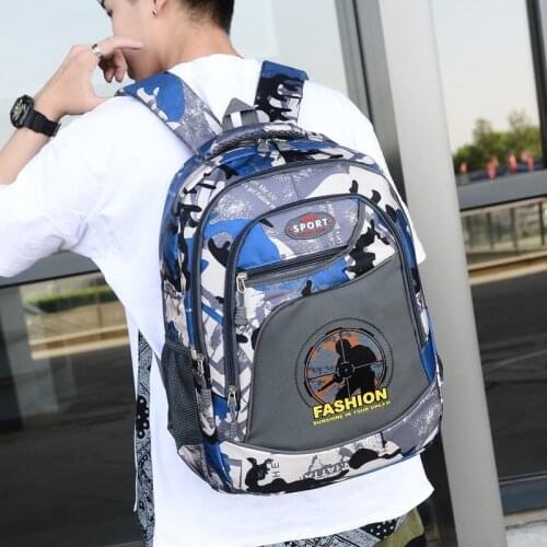 2021 New Fashion Mens Backpack Waterproof Laptop Backpacks Camouflage School Bags For Teenager Boys Schoolbag Travel Bagpack