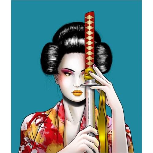 Japan Geisha Diamond Painting Portrait Woman Round Full Drill 5D Nouveaute DIY Mosaic Embroidery Cross Stitch Home Decor Gifts