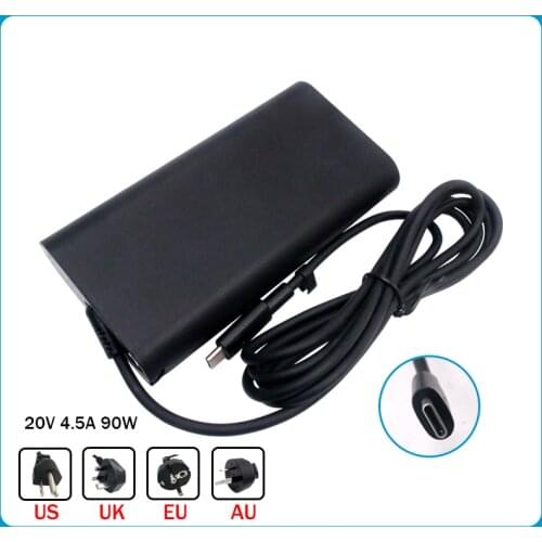 FOR New 20V 4.5A 90W USB Type C Power Ac Adapter Charger Laptop for Latitude 5280 5480 5580 LA90PM170 TDK33 0TDK33 Laptop Charg