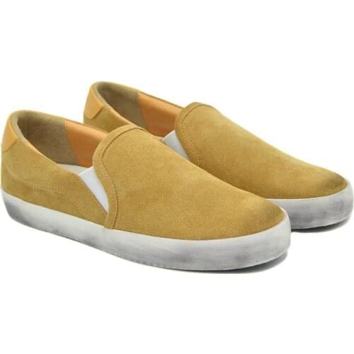 CANGMA Famous Brand Woman Designer Sneakers Women Casual Shoes Cow Suede Footwear Yellow Loafers Shoe Female Sneaker 2021