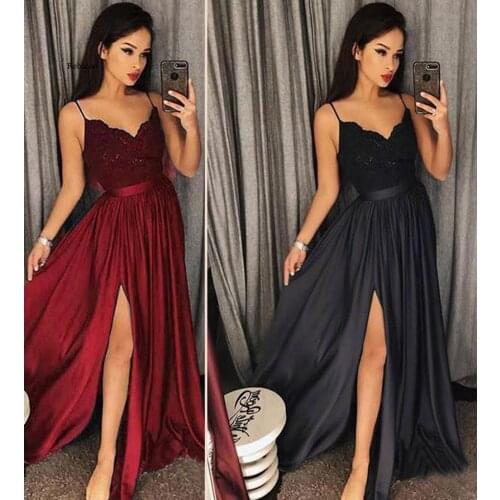 Ladies Dress Dress Suspenders Lace Sexy Long Skirt