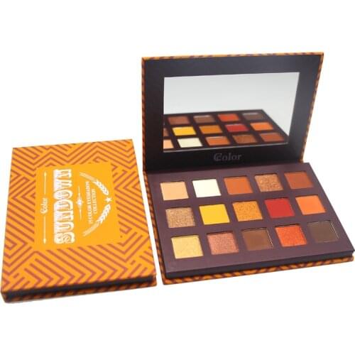 15colors Beauty Glazed Neon Eyeshadow Pallete Colorful Waterproof Eyeshadow Makeup Pallete Lasting High Pigment Effect Eye