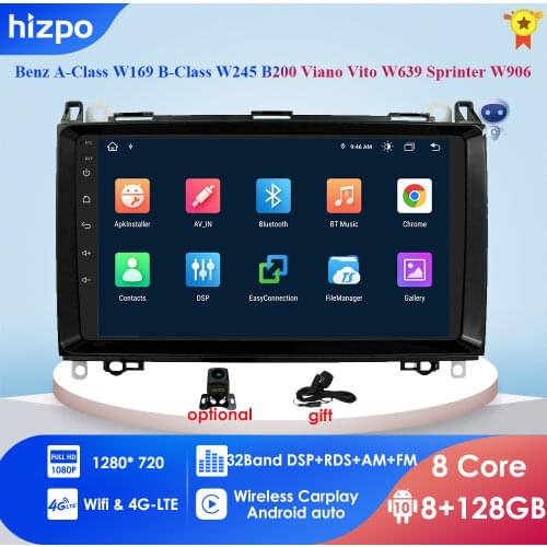 2+32 4GWIFI Car Multimedia Player Android 10 2 Din GPS Autoradio For Mercedes Benz B W245 B150 B160 B170 B180 B200 B55 2004-2012
