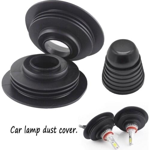 2PCS Universal LED Headlight Headlamp H4 H11 H7 H1 Car Dust Cover Rubber Waterproof Dustproof