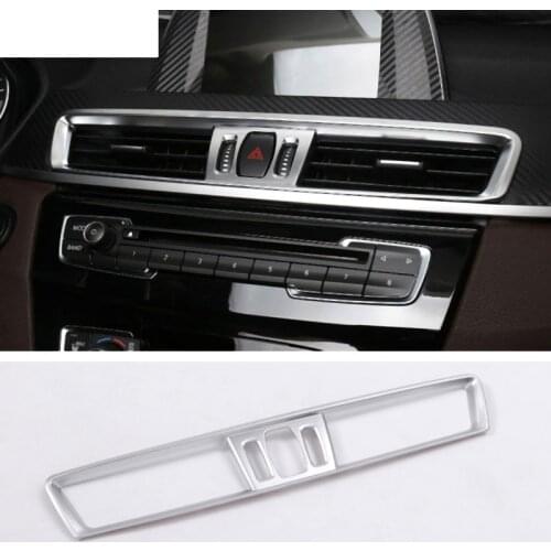 For BMW X1 F48 2016-2018 Accessories ABS Matte Chrome Console Air-Conditioning Vent Cover Trim for BMW X2 F47 2018