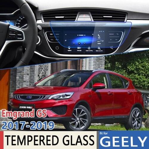 For Geely Emgrand GS 2017 2018 2019 Car Navigation GPS Anti-Fingerprint Film Full Screen Protector Tempered Glass Accessories
