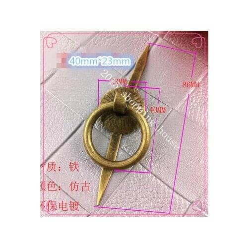Door Hardware Chinese antique furniture door ring iron copper ring in simple semicircle drawer cabinet handle handle