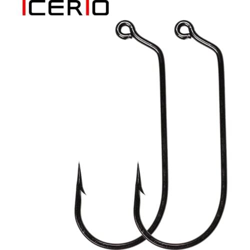 [50PCS] Hight Carbon steel 60 degree jig hook Fishing Hooks 32786 Size #1 #1/0 #2/0 #3/0 #4/0 #5/0 #6/0 #7/0 #8/0