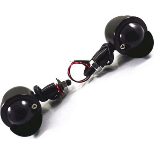 Smoke Retro Bullet Turn Signal Indicator W/Visor CB Big Dog Chopper Cafe Racer