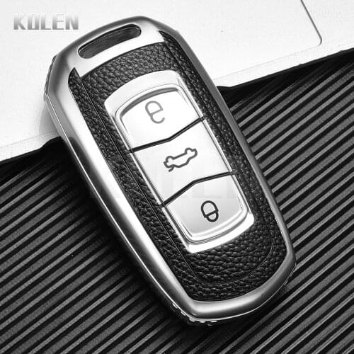 TPU Leather Type Car Key Case Cover For Geely Atlas Boyue NL3 EX7 Emgrand X7 EmgrarandX7 SUV GT GC9 Borui Protection Accessories