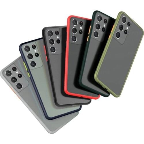 Matte Bumper Phone Cases For Samsung Galaxy S21 S20 FE Note 20 Ultra 10 9 8 S10 S9 S8 Plus S10e A01 Core Silicone Back Cover