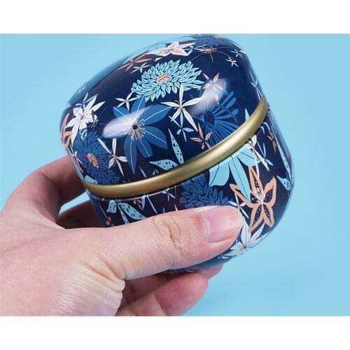 Mini Tea Can Travel Portable Flower Tea Packaging Sealed Cans Metal Trumpet Creative Black Tea Small Tea Cans Tin Box