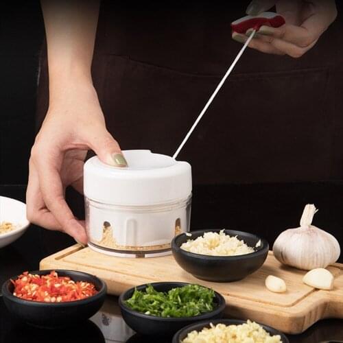 Mini 170ML Food Garlic Vegetable Grinder Chopper Mincer Crusher Press for Meat Nuts Pepper Onion Multi-function Food Processor