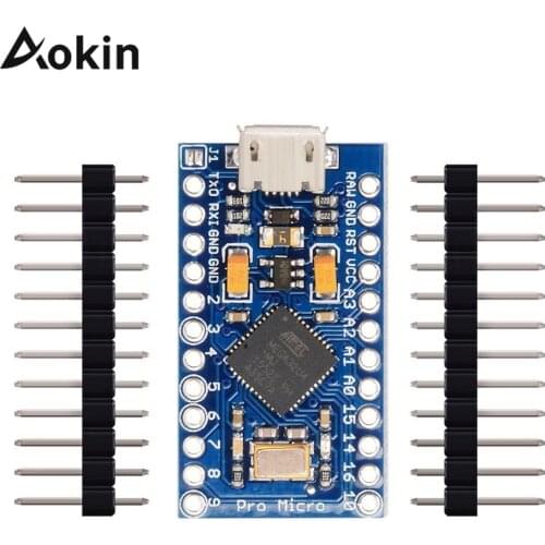 Pro Micro Pro Mini ATMEGA32U4 5V 16MHz Board Module with 2 Row Pin header for Arduino Leonardo Pro Mini TE 463