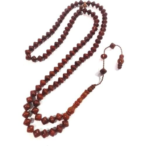 Prayer Bead Natural Palm Fruit Kuka Gift Tasbeeh Muslim Tesbih High Quality Wood 99 Natural Lathe Handmade, Bead