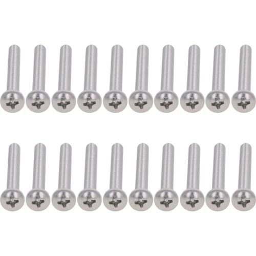 MroMax 3/5/10/20/25/50pcs Phillips Pan Head Screws 304 Stainless Steel M5*35/M5*40/M5*45/M5*50/M5*55/M5*60/M5*65/M5*70/M5*75mm