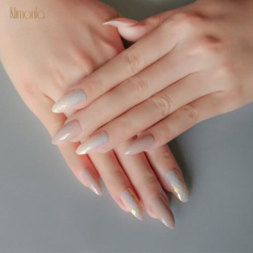 New Style False Nail Tips Set Stiletto Designs Fish Scale Fake Nails For UV Gel Acrylic Press On Nails Manicure Tools Decoration