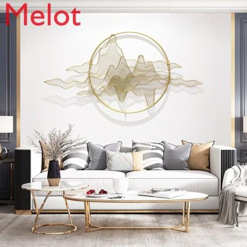 Affordable Luxury Nordic Home Living Room Wall Decoration Background Wall Creative Bedroom Metal Decorative