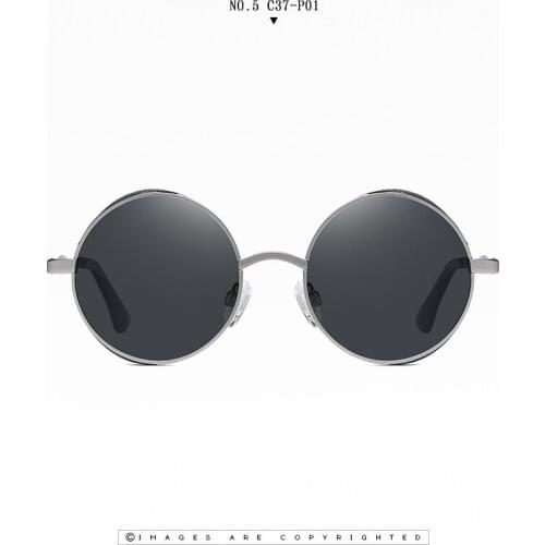 2020 new round frame polarized lens retro European and American fashion sunglasses 3362 classic punk sunglasses