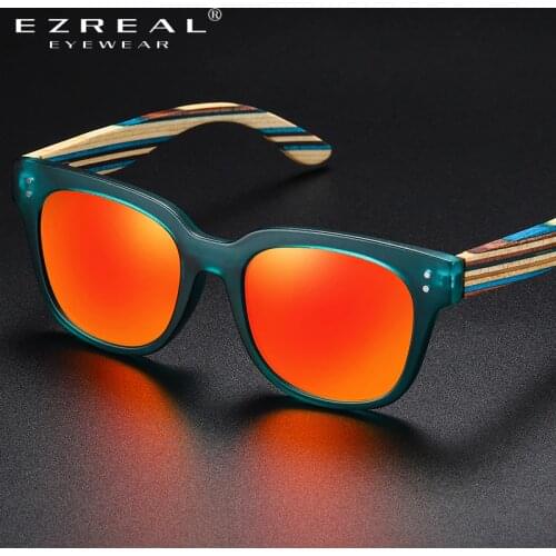 EZREAL New Classic Polarized Wood Sunglasses Men Women Driving Mirror SunGlasses UV400 Driver Handmade