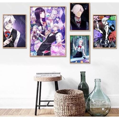 Death Parade Poster Custom Canvas Poster Art Home Decoration Cloth Fabric Wall Poster Print Silk Fabric 30X45cm,40X60cm