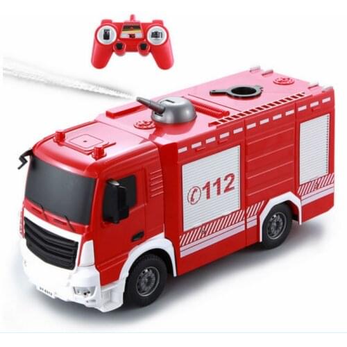 2.4G Radio Control RC Fire Truck Remote Control Water Jet Fire Engine For Kids Gift Toys
