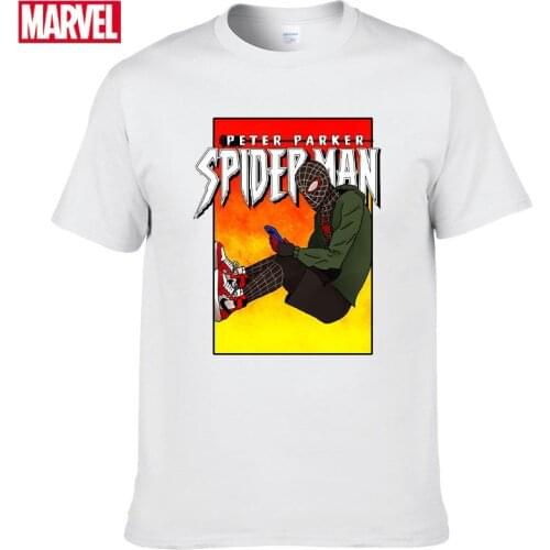 Marvel The Avengers spiderman t shirt Comfortable Breathable 100% cotton Fashion clothes for teens Summer Top Mens t-shirts #63