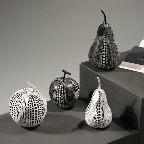 Modern Apple pear craft supplies office desk decoration miniature figurines fairy garden ruit Plant home decoration accessories