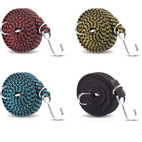 Luggage Rope Cord Hooks 1m Elastics Rubber Bikes Rope Tie Bicycle Luggage Roof Rack Strap Fixed Band Hook Bicycle Accessories