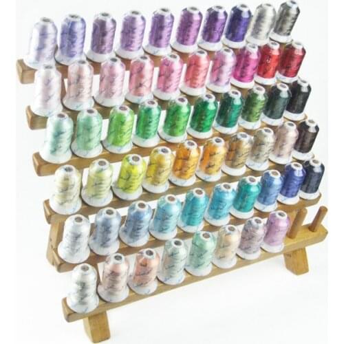 New Arrived Rayon embroidery thread viscose thread with popular 58 colors 500m/cone ideal for any home machine+Free shipping