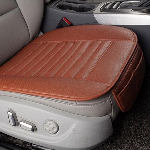 Four Seasons autocovers Monolithic Car Auto Front Seats Cover Non-Slip Protector Mat Bamboo Charcoal Cushion accessories