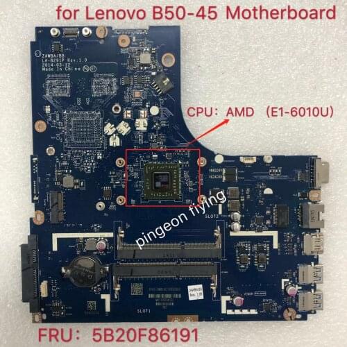ZAWBA/BB LA-B291P placa-mãe for lenovo B50-45 portátil placa-mãe (para AMD E1-6010 CPU) 100% test ok
