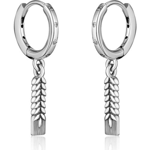 Fandola Silver 925 Earring Jewelry Braided Drop Earrings European Style Gift for Women Party Sterling-Silver Jewelry