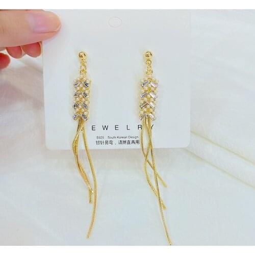 Temperament imitation pearl long tassel earrings 2020 new trend all-match earrings exquisite retro exquisite Jewelry Earrring