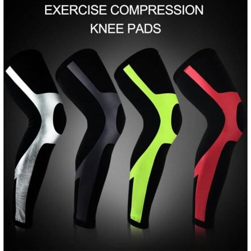 1PCS Sports Kneepad Men Pressurized Elastic Safety Support Fitness Cycling Running Basketball Calf Joint Protection Leg Sleeve