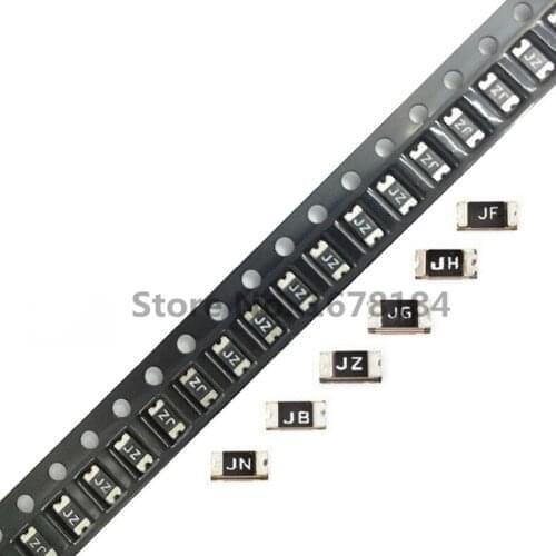 1000pcs/lot 1812 SMD Resettable Fuse 0.05A 0.1A/0.2A/0.5A/0.75A/1.1A/1.5A/1.6A/2/2.6/3/3.5A PPTC PolySwitch Self-Recovery Fuse