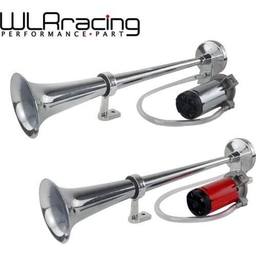 12V Car Air Horn 150DB Super Loud Universal Horn Single Trumpet Compressor 17 Inch 180 Hertz Horn For Car Truck Boat Motorcycle