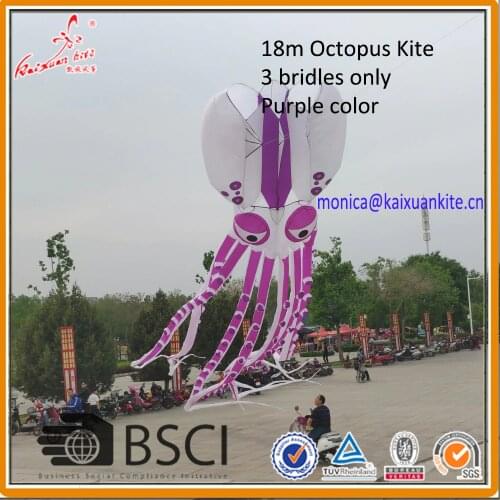 18m (Nylon+Polyester) Octopus Kite, soft kite, show kite, Lifter from Weifang Kaixuan Kite