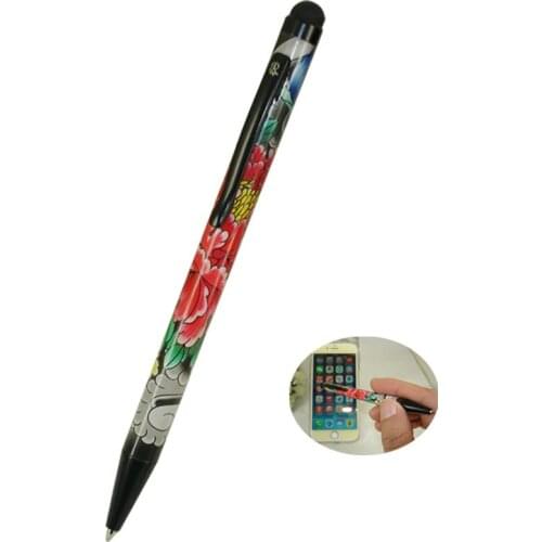2pcs New Touch Screen Pen for iPhone or Smartphone Multi color Writing Ballpoint Pen 2 in 1 Multifunction Phone Accessories