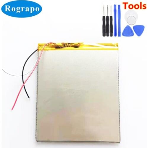 3.7V 3000mAh 407093 357095 Battery For Child Tablet Prestigio Multipad Color 2 3g pmt3777_3g_d Replace Accumulator 3Wire+Tools