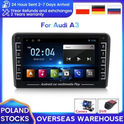 4 core Car radio autoradio For Audi A3 8P S3 2003-2012 RS3 Sportback gps navigation wifi bluetooth car stereo ips screen 2 din