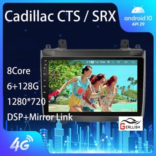 10.1 Inch 2.5D IPS for Cadillac CTS SRX Android Radios Para Auto Autoradio Car Carplay Dab Central Multimidia Dvd Stereo 1 Din