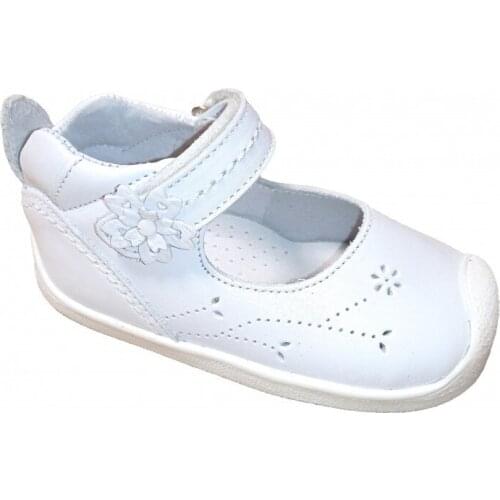 White leather goods with protective helmet, by D Baby