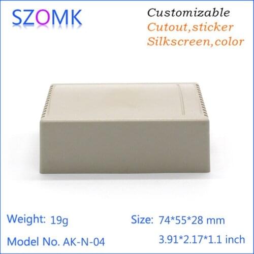 One piece high impact enclosure electronic szomk small plastic box for pcb case indicator controller instrument 74*55*28mm